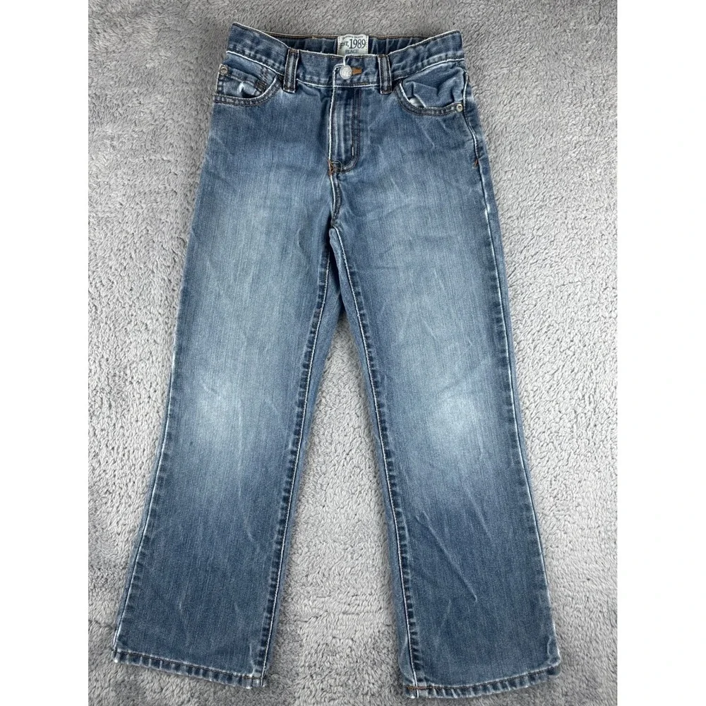 The Children's Place Bootcut Jeans Boys Size 8 Blue Medium Wash Adjustable Waist